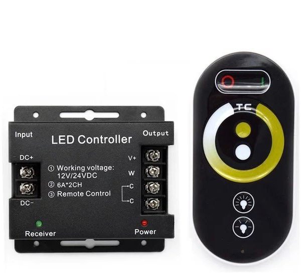 Dual colour RF touch remote control controller