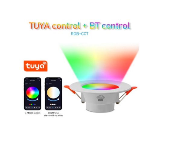 Tuya app BT control RGB+CCT smd downlight
