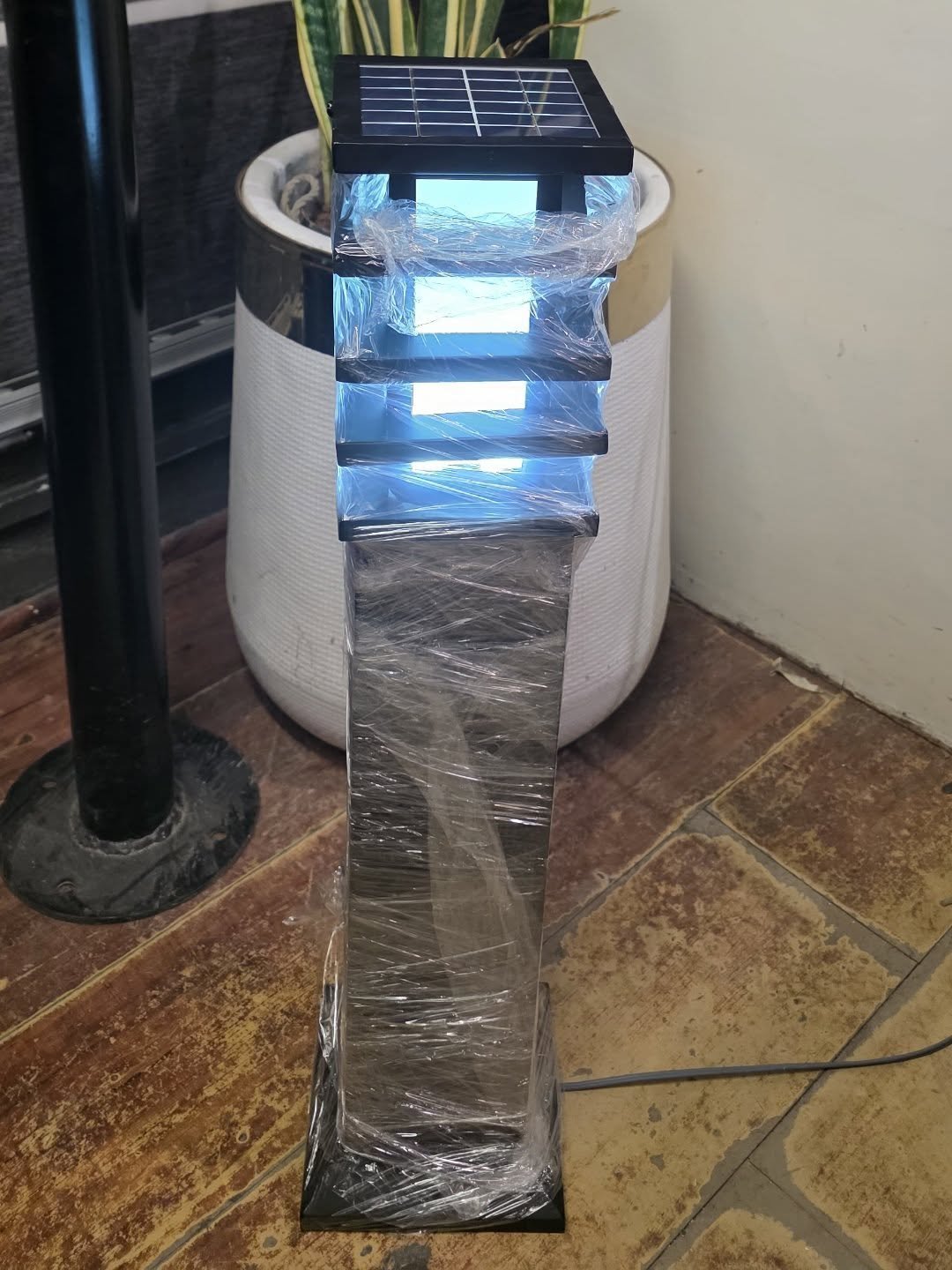 Solar plus electric powered hybrid led bollard light — Solar path lights in Islamabad | Voltedge Lighting