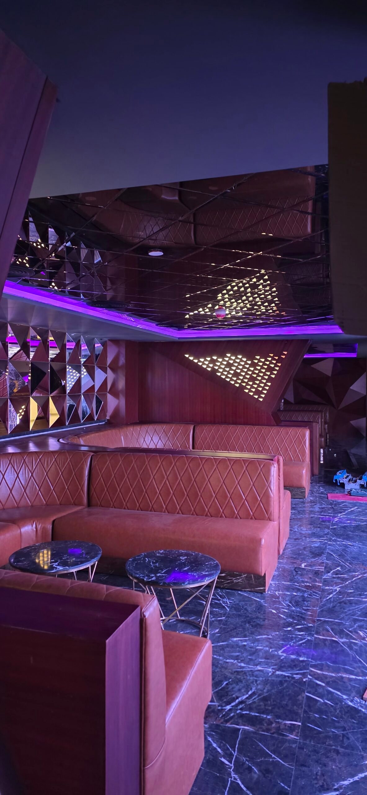 Beveled glass ceiling in black color — Lighting fixtures in Islamabad | Voltedge Lighting