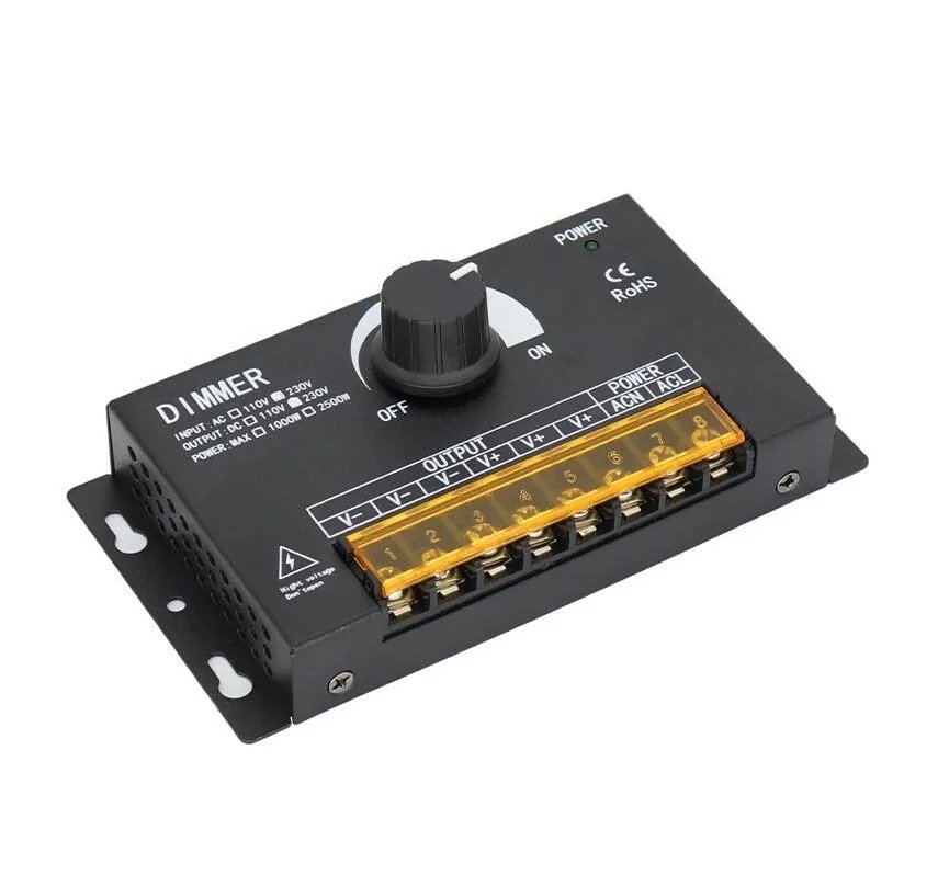 Dimmer for 220V AC led strip light with knob and remote control — Led addressable lights & controllers in Islamabad | Voltedge Lighting