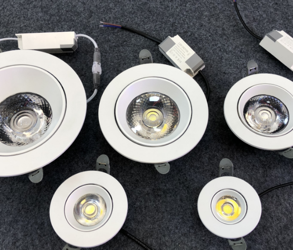 Cob led movable recessed downlight