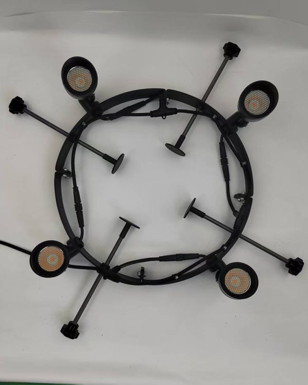 Palm tree led ring light with 4 spot lights