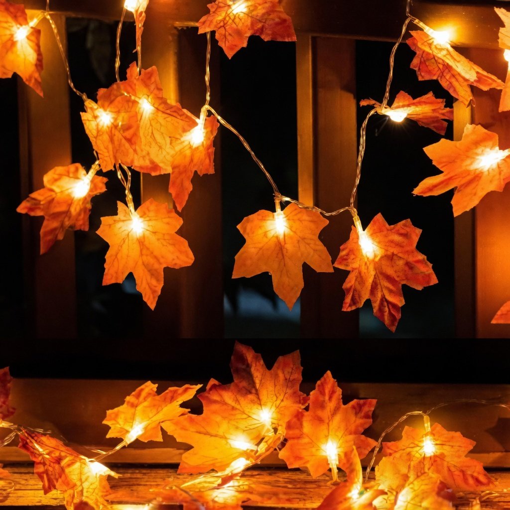 Maple leaves led decor string light — String lights and decorative hanging lanterns in Islamabad | Voltedge Lighting
