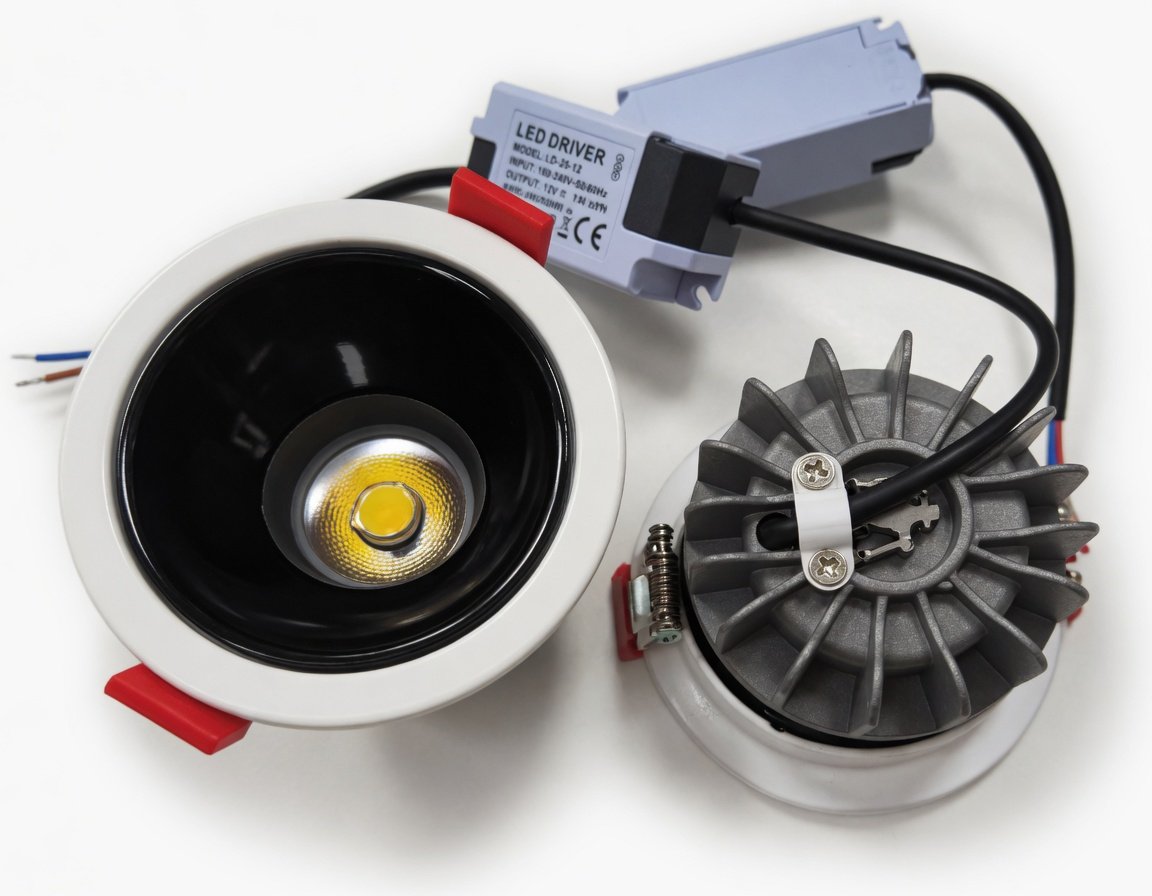 Led deep recessed anti-glare cob downlight 12w and 18w — Indoor lighting in Islamabad | Voltedge Lighting