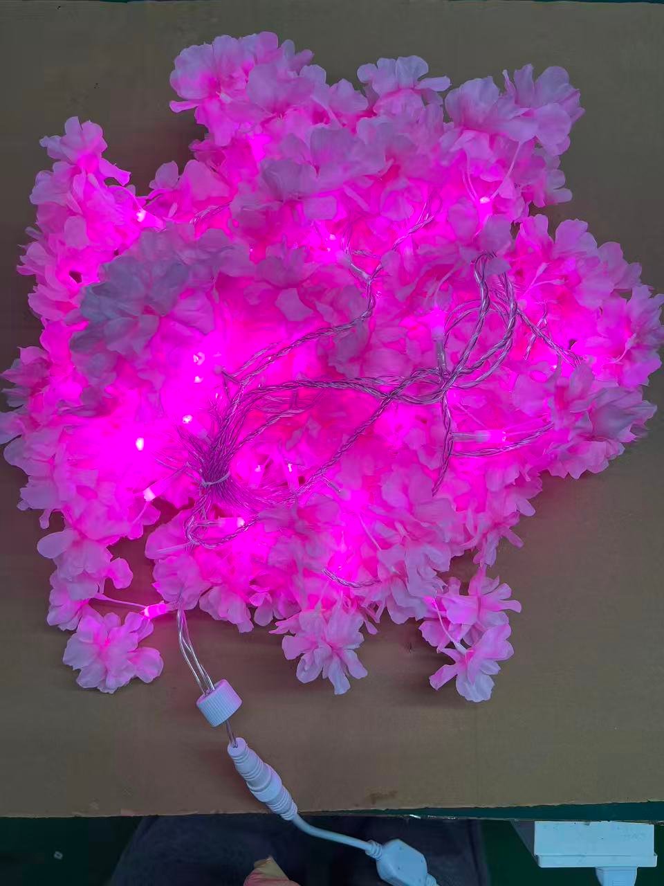 Pink peach blossom leaves artifical led decorative string light — String lights and decorative hanging lanterns in Islamabad | Voltedge Lighting