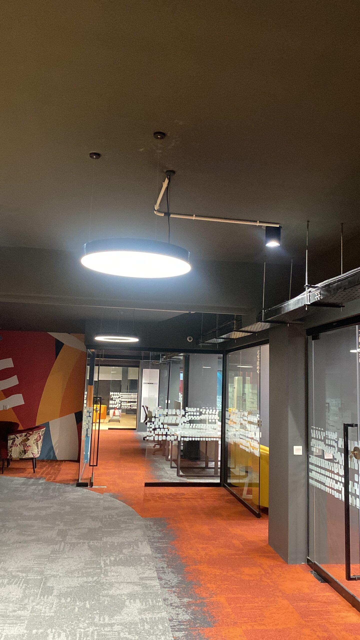 Led Round shaped hanging light — Custom lighting in Islamabad | Voltedge Lighting
