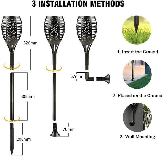 Solar Flame Light — Solar path lights in Islamabad | Voltedge Lighting