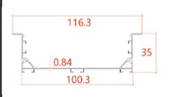 4 inches recessed aluminium profile light — Linear hanging & recessed bar lights in Islamabad | Voltedge Lighting