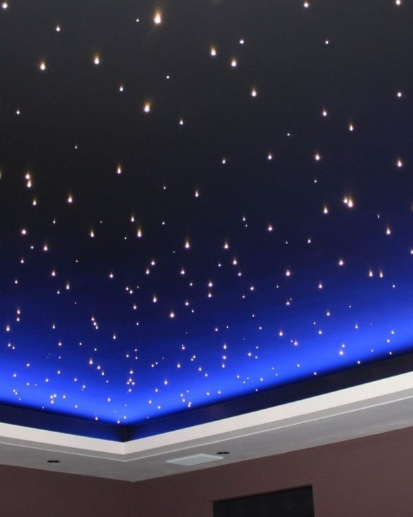 Led fibre optic star ceiling light